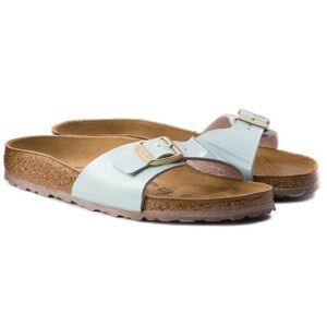 🩵BIRKENSTOCK MADRID SANDALS IN TWO TONE WATER CREAM 35 EU  4-4.5 US
